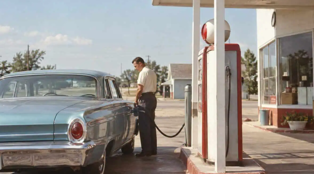 Gasoline: About 31 Cents per Gallon Then vs. $3.50 Today